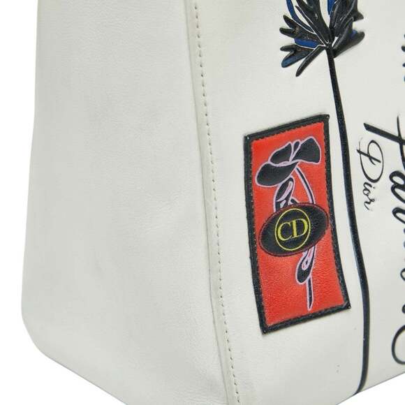 CHRISTIAN DIOR White Leather Shoulder Bag - Picture 11 of 16